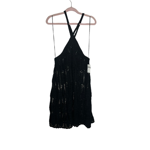 Anthropologie Plus Crochet Swim Cover Up Dress Halter Beach Black Size 2X NWT - Picture 16 of 16
